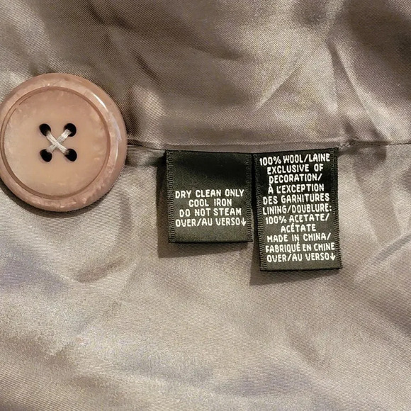 ELLEN TRACY Women's Oversized Wool Peacoat Jacket Size Medium Heather Gray - Picture 8 of 14